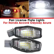 Парный Автомобильный светодиодный светильник для номерного знака 18 светодиодный Белый для Acura TL RL TSX RDX для Honda Для Civic для Odyssey