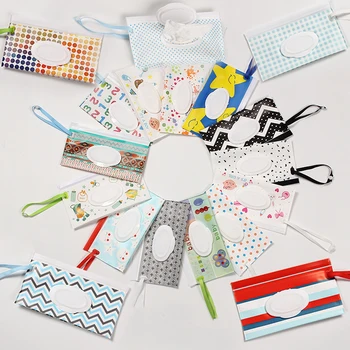 

1PC Eco-Friendly Baby Wipes Box Wet Wipe Box Cleaning Wipes Carrying Bag Clamshell Snap Strap Wipe Container Case Storage Bag