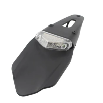 

Motorcycle Rear Fender License Plate Bracket with 12V LED Taillight Brake Light, for Off-Road Motorcycle Exc