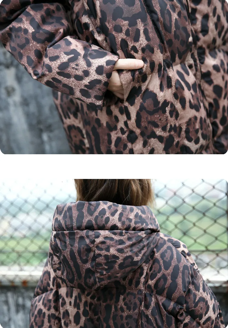 Max LuLu, модная Корейская женская зимняя куртка, Женская длинная парка с капюшоном, леопардовая расцветка, Повседневная утолщенная Женская пуховая куртка размера плюс