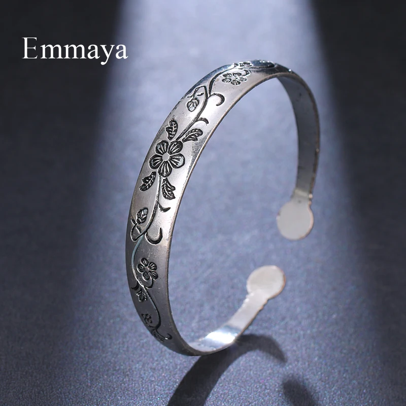 Модное платье EMMAYA для женщин Открытый браслет с изысканным цветочным узором