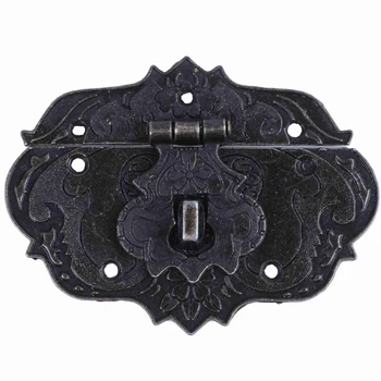 

Wooden Case Chest Toolbox 77mm x 57mm Clasp Hasp Latches Bronze Tone