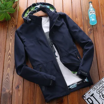 

Quick-Drying Raincoat Jacket Coat Men's Spring and Autumn Outdoor Casual Thin Breathable Hooded Windproof Jacket Men's 6