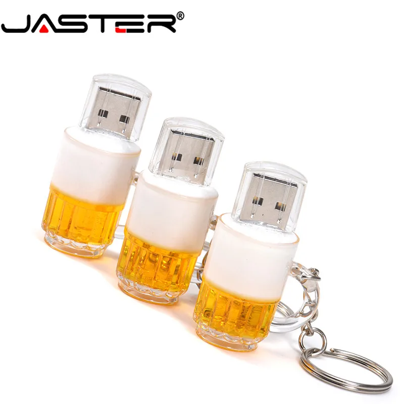 JASTER Горячая Мода креативный мультфильм USB флеш-накопитель 2,0 4 ГБ/8 ГБ/16 ГБ/32 ГБ/64 Гб пивная кружка usb карта памяти