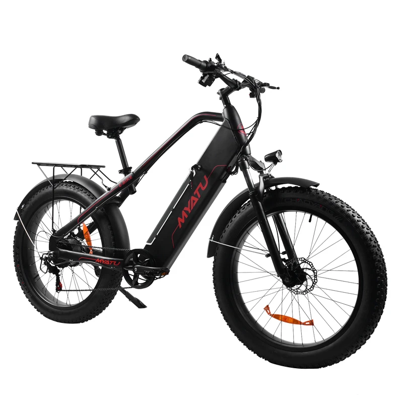 Electric snowmobile lithium battery mountain bike power bicycle 26 inch 48V speed 4.0 wide tire beach off-road vehicle