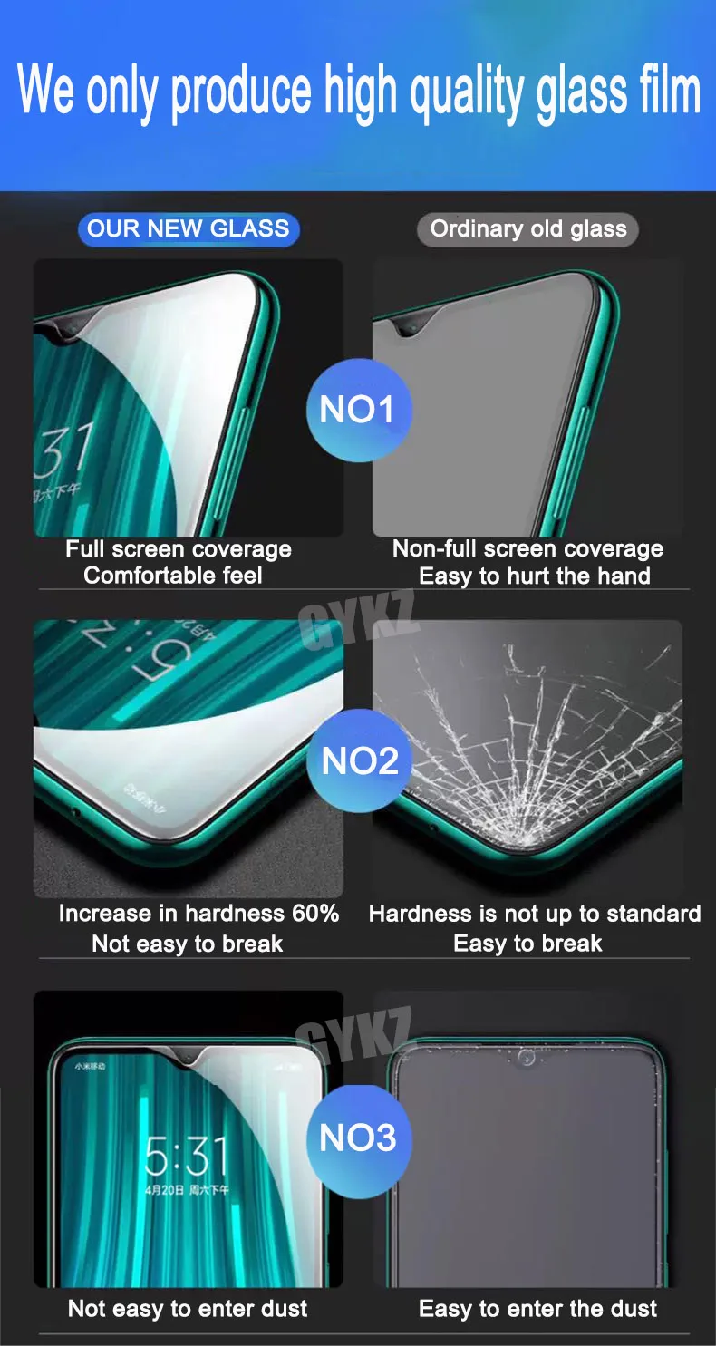 2 шт., закаленное стекло для Xiaomi Redmi Note 8 Pro, Взрывозащищенная защита экрана, закаленное стекло Redmi Note 8 7 Pro, стеклянная пленка