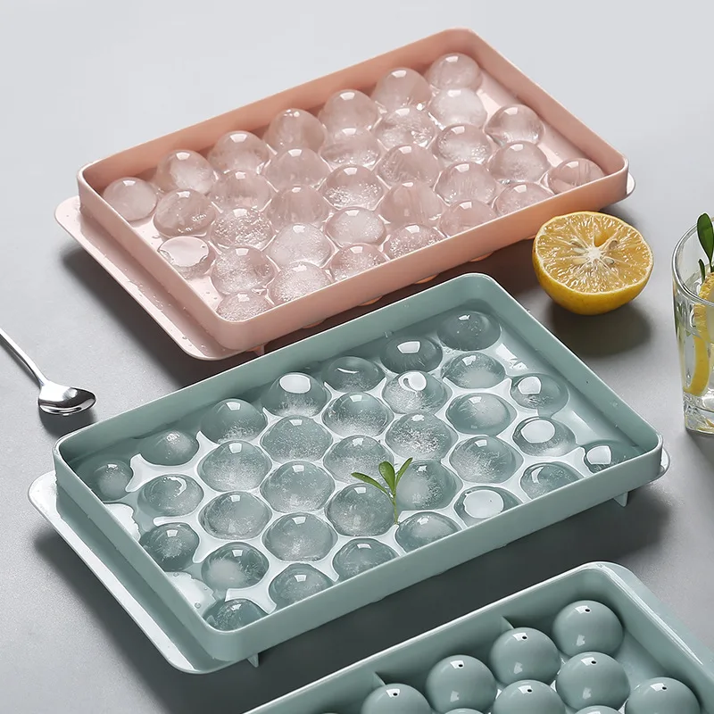 Bar Utensili da cucina Gadget Vassoio per cubetti di ghiaccio Silicone Stampo per palline di ghiaccio Stampo verde 