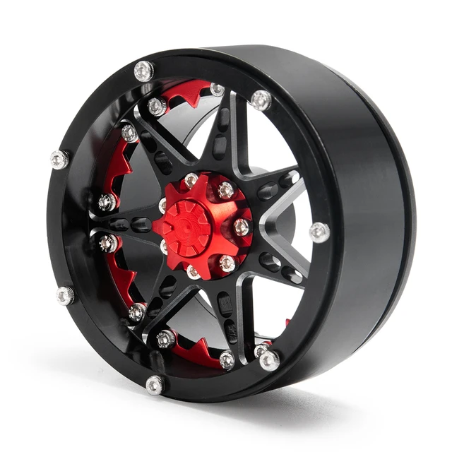 AXSPEED Metal 2.2inch Beadlock Wheel Rims Hubs for Traxxas TRX-4 Axial SCX10 Wraith 1/10 RC Crawler Truck Car Upgrade Parts