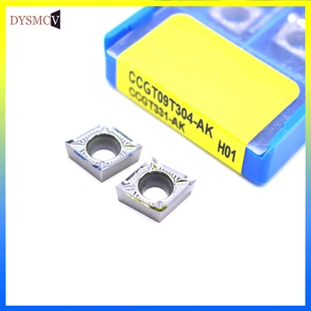 

10pcs CCGT09T302 CCGT09T304 AK H01 Aluminum Blade Carbide Turning Inserts CCGT 09T308 cnc Lathe Cutter Aluminum Copper Tool