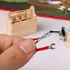 1/12 Mini Repair Tools Hammer Wrench Wooden Toolbox Doll Furniture Model for Miniature Dollhouse Accessoreis Boy Play Tool Games 1