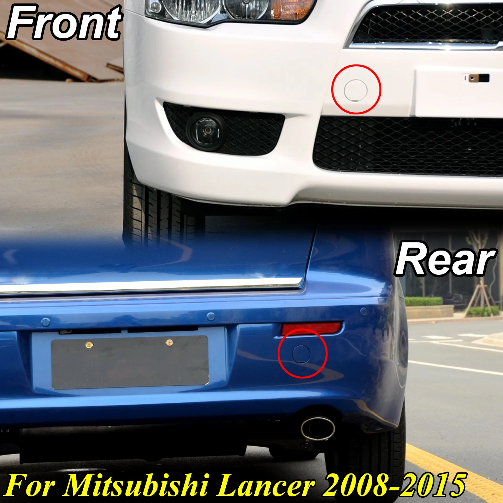 Front Rear Bumper Tow Hook Unprimed Cover Towing Eye Cap For Mitsubishi Lancer 2008-2015 Car Accessories 2009 2010 2012 2013 | Автомобили