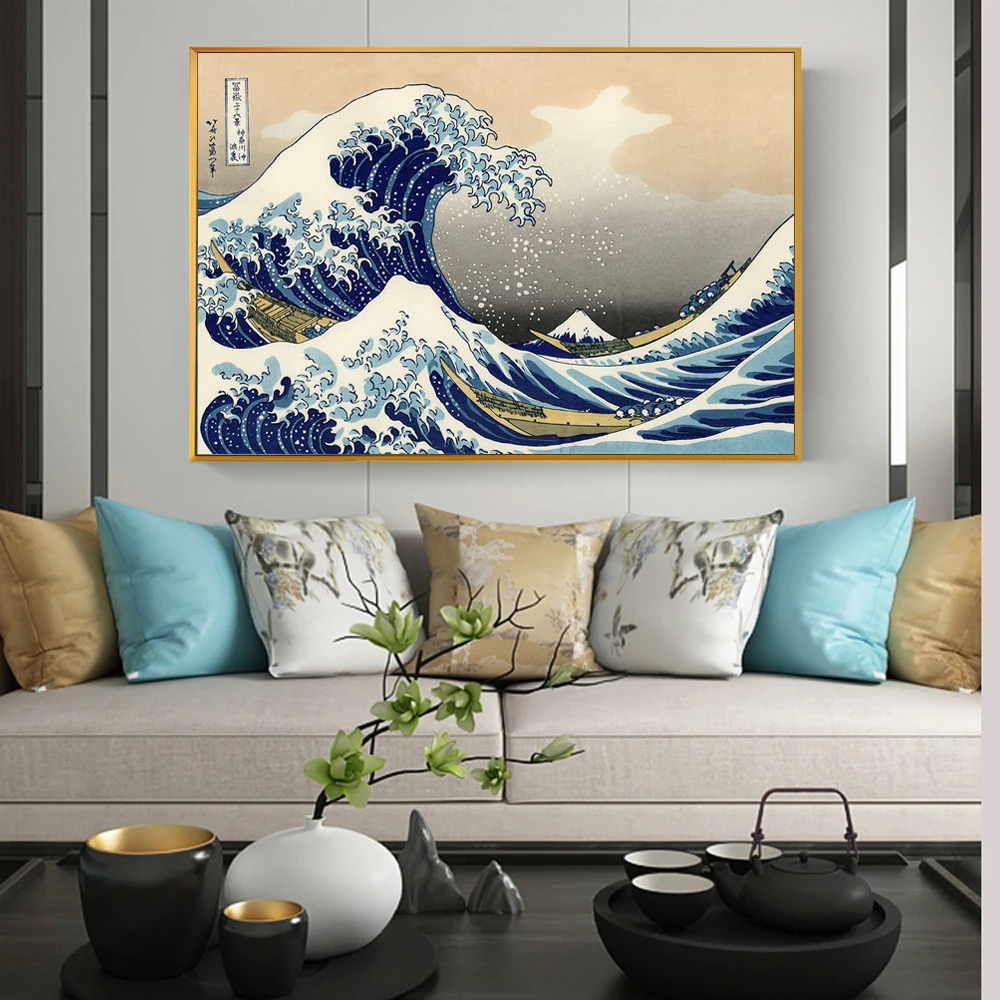 The Great Wave off Kanagawa Canvas настенные картины художественные плакаты и принты