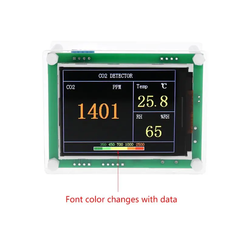 Автомобильный домашний цифровой CO2 измеритель углекислого газа детектор воздуха тестер монитор внутренний/открытый CO2 Температура Влажность анализатор газа