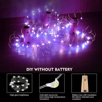 

Wine Bottle Cork Lights String 20 LED Fairy Lights Battery Power for Party Wedding Christmas Halloween Bar Decor Bottle Lights