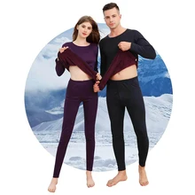 Бархатный комплект нижнего белья для катания на лыжах, комплект толстого теплого термобелья, кальсоны для мужчин и женщин, спортивная одежда для бега, белье для походов