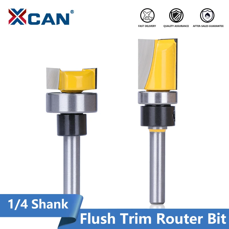Two Flute Carbide Cutters Template Router With Enclosed Ball Bearing 1/