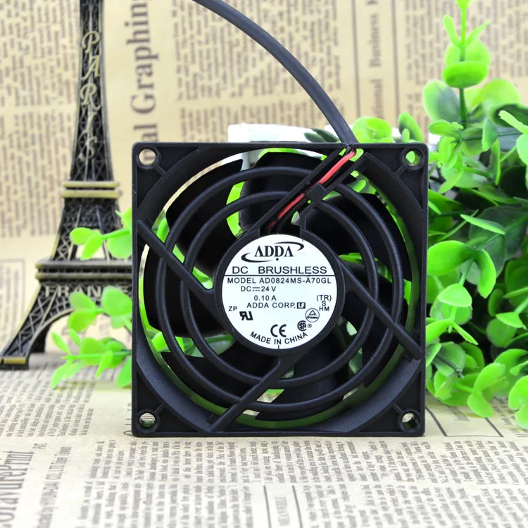 8025 AD0824MS-A70GL 24V 0.10A 8 см защиты электродвигателя Вентилятор охлаждения