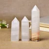 1pc Natural Crystal Point Afghan White Jade Healing Obelisk Quartz Wand Ornament for Home Decor Reiki Energy Stone Pyramid gift 4