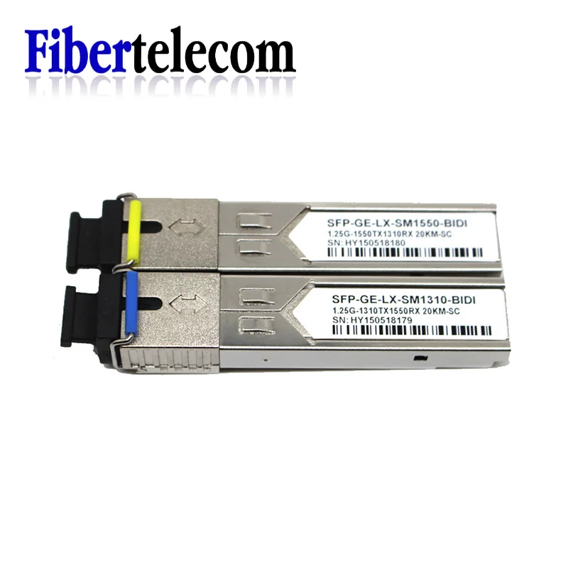 SFP модуль SC разъем 1 25G BiDi 1310 нм/1550 нм WDM переключатель трансивера с переключателем