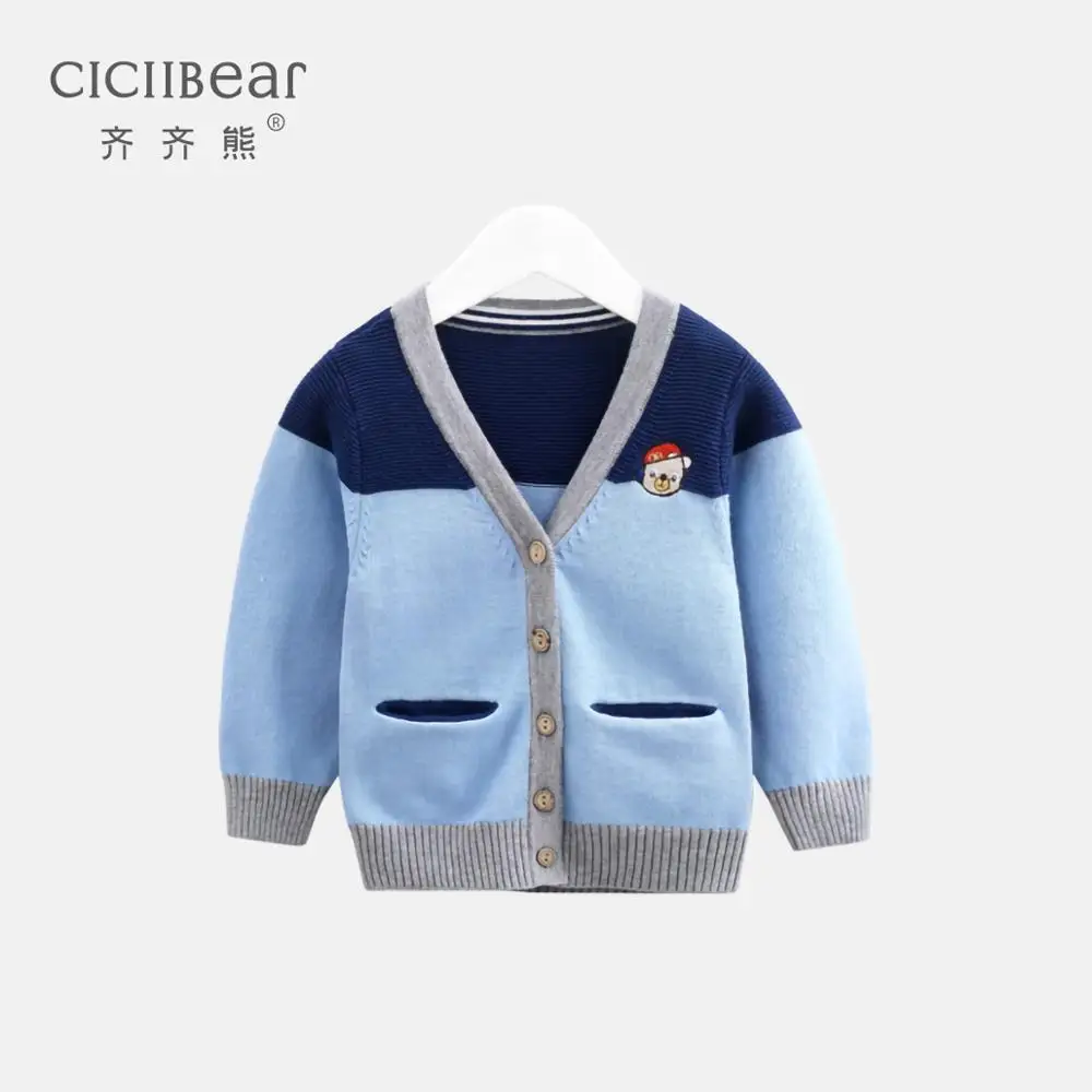 Ciciibear/одежда для малышей вязаный свитер с вырезом мальчиков и девочек весенняя