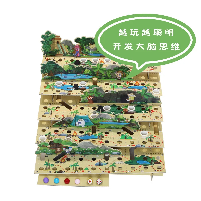 

Odd Chinese Chequers Music Indiana Adventure King 3D Building Blocks Cardboard Assembled Game Brainstorming Balance Ball Bearing