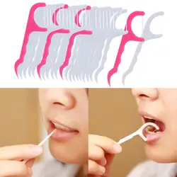 25 шт здоровые зубы нить Flosser Flossing щетка-зубочистка чистка зубов Полезная Горячая продажа по всему миру продажа
