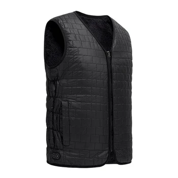 

Camping Warm Slim Fit Zipper Outdoor Sport Usb Infrared Shoulder Massage Climbing Heated Vest Washable Adjustable Temperature