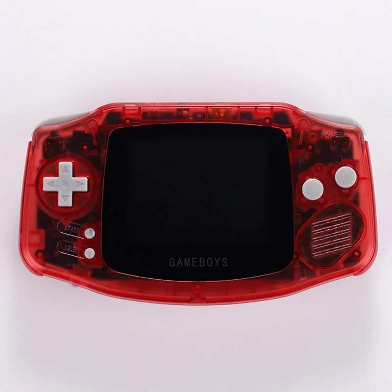 Transparent Red Retro Game Console Mini Handheld Game Player Built-in 400 classic games support double player game - Color: Transparent Red