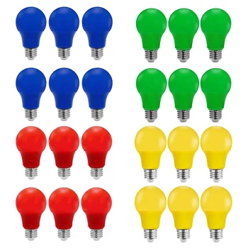 

6Pcs LED Color Light Bulbs 40W Equivalent Light Bulbs with E27 Medium Base