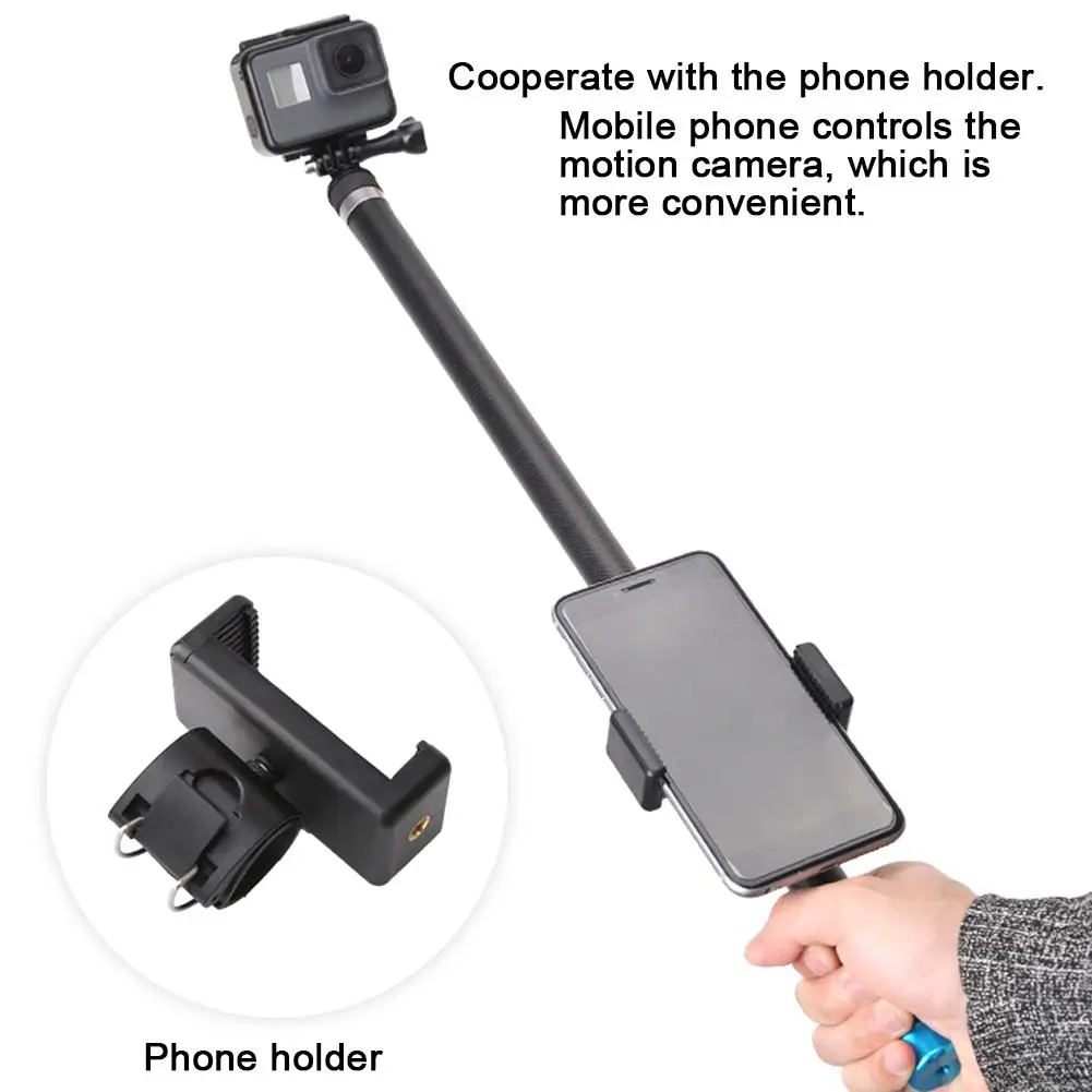 Сверхдлинная Спортивная камера TELESIN селфи палка монопод для GoPro Hero 8 7 6 5 Black / Sjcam Sj7