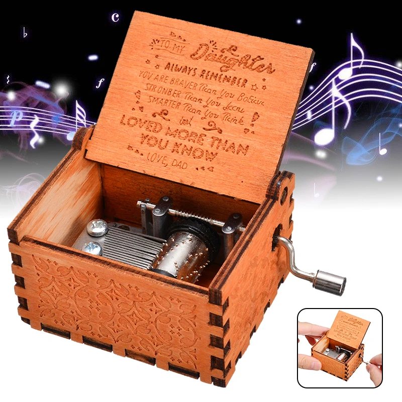 1 шт. музыкальная шкатулка ручной работы от папы к дочери &quotвам очень нравится