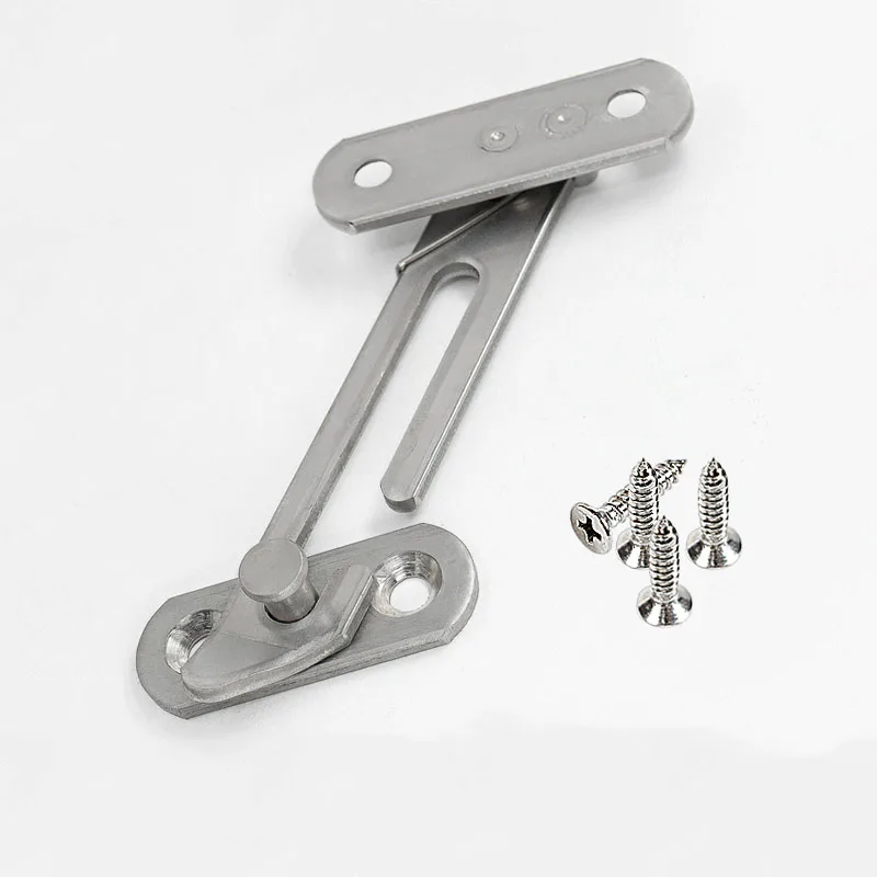 Right Window Wind Brace Hinge Glass Stopper Stainless Steel Safety Lock Buckle Sliding Door Bracket Strut Locator Hardware Part