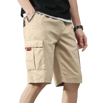 

Summer 2019 Shorts Men Summer Casual Shorts Streetwear Men's Cargo Multi-pocket Shorts Solid Color Drawstring Fashion CC50DK21