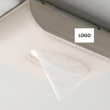 Бежевый цвет автомобиля кожаный солнцезащитный козырек коробка для салфеток Держатель съемные наклейки коробка для салфеток Подходит для BMW TOYOTA LEXUS FORD Nissan Mitsubishi