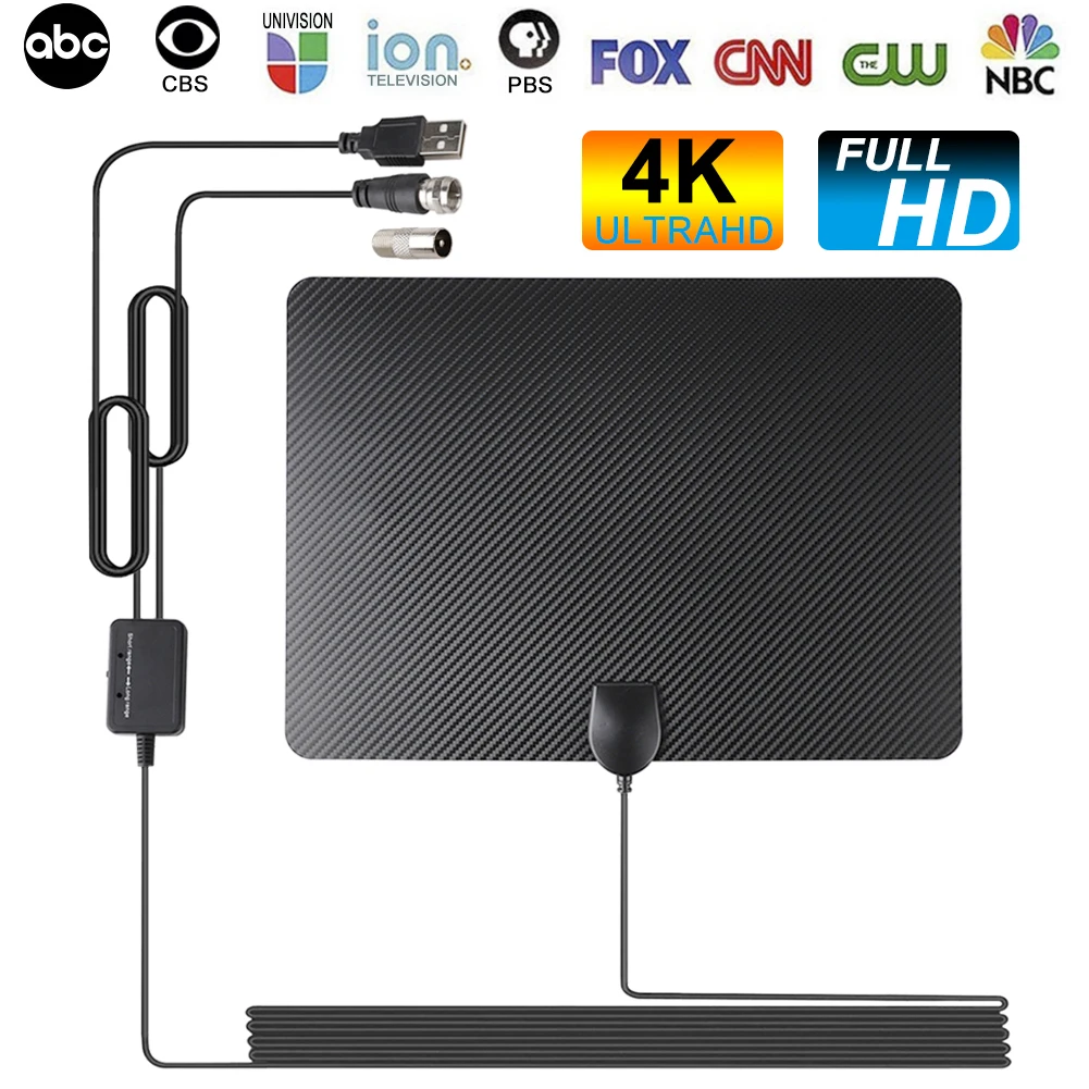 210 милей антенна радиус Внутренняя сетка спутниковая ТВ антенна для цифрового ТВ 25дб HD ТВ антенна с усилителем сигнала черный