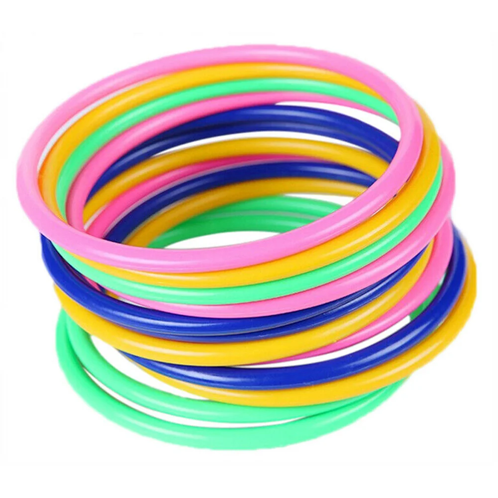 10pcs Sports Outdoor Toy Children Games Garden Speed Kids Plastic Hoop Toss Ring Pool Colorful Quoits Agility Practice Fun