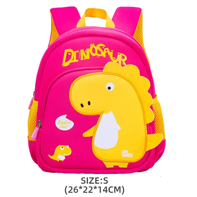 GREATOP New Children School Bags 3D Dinosaur Cartoon Kids Bag Cute Toddler School Boys Backpack Kindergarten Mochila Infantil C-Rose-S