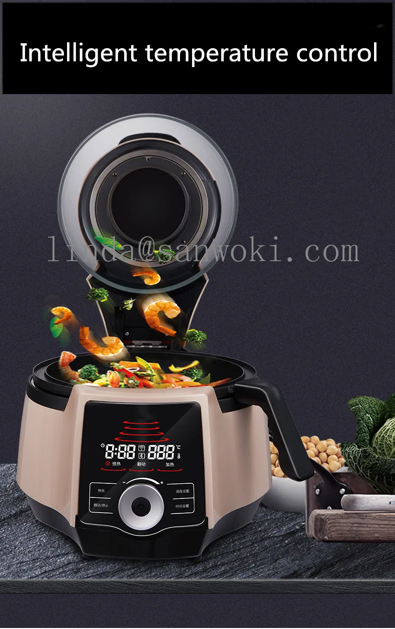 Интеллектуальный антипригарный горшок для яиц, Жареного Риса, кухонная плита, робот, автоматическая машина для приготовления пищи, машина для жарки, миксер для приготовления пищи