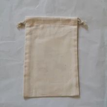 100 шт./лот) Размер 8x14 см маленькие сумки из натурального хлопка для еды