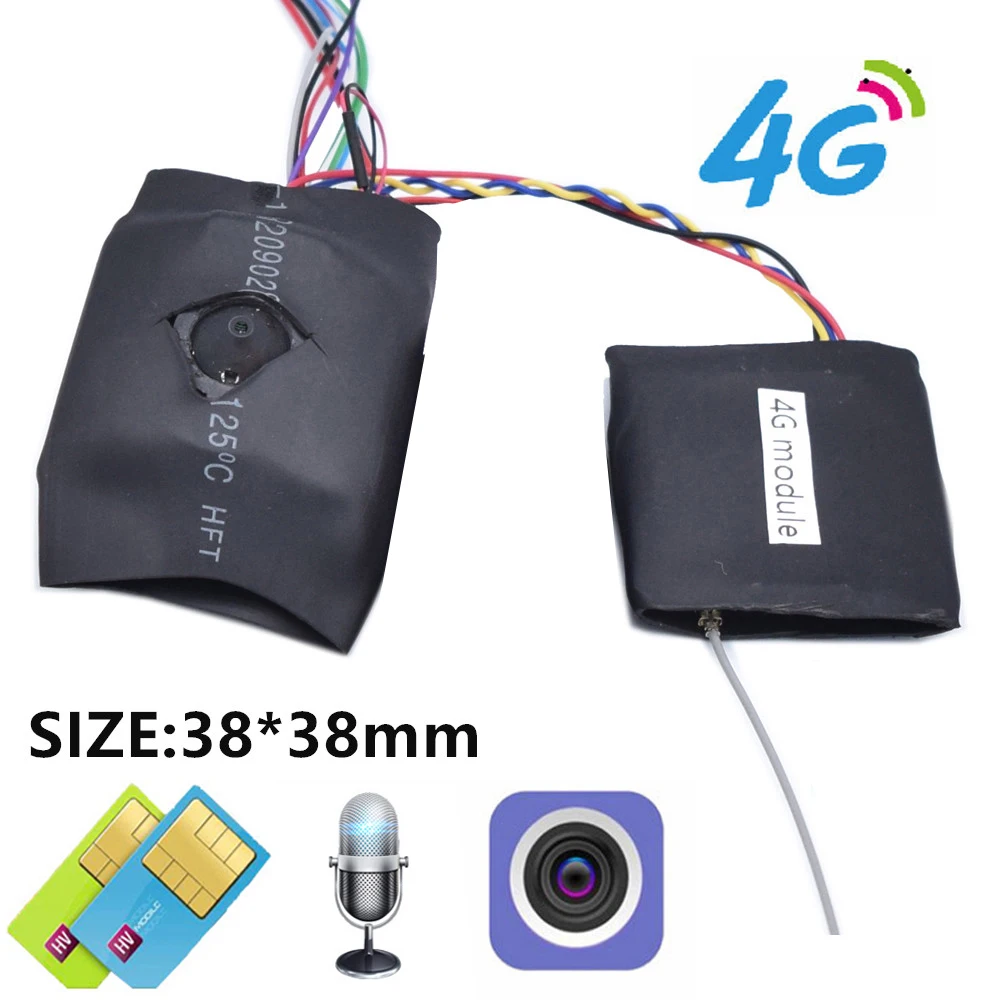 Беспроводная мини камера видеонаблюдения с 4G контактами P2P Onvif аудио 3G SIM модуль