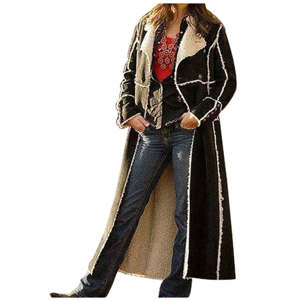 KANCOOLD женские зимние пальто модный длинный кардиган черное теплое пальто ветровка с длинными рукавами Новые пальто и куртки для женщин 2019Oct8