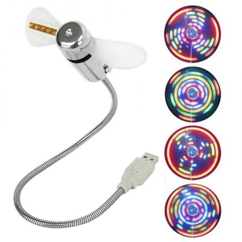 Mini USB Hand Fan Portable Gadgets Flexible Gooseneck LED Clock Cool laptop PC Notebook real Time Display durable Adjustable Fan