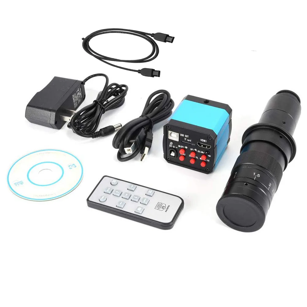 16MP HD TV HDMI USB Industry Digital C-Mount Microscope Camera TF Card + 180x Zoom Lens | Инструменты