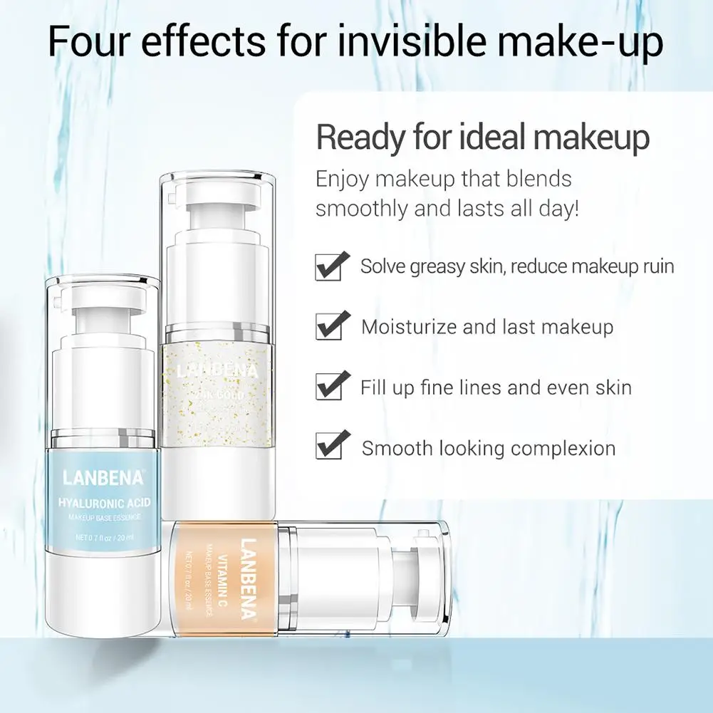 Праймер для макияжа Гиалуроновая кислота Make Up Base VC Primer 24K Gold BB крем слегка увлажняющий BB крем для всех видов новее
