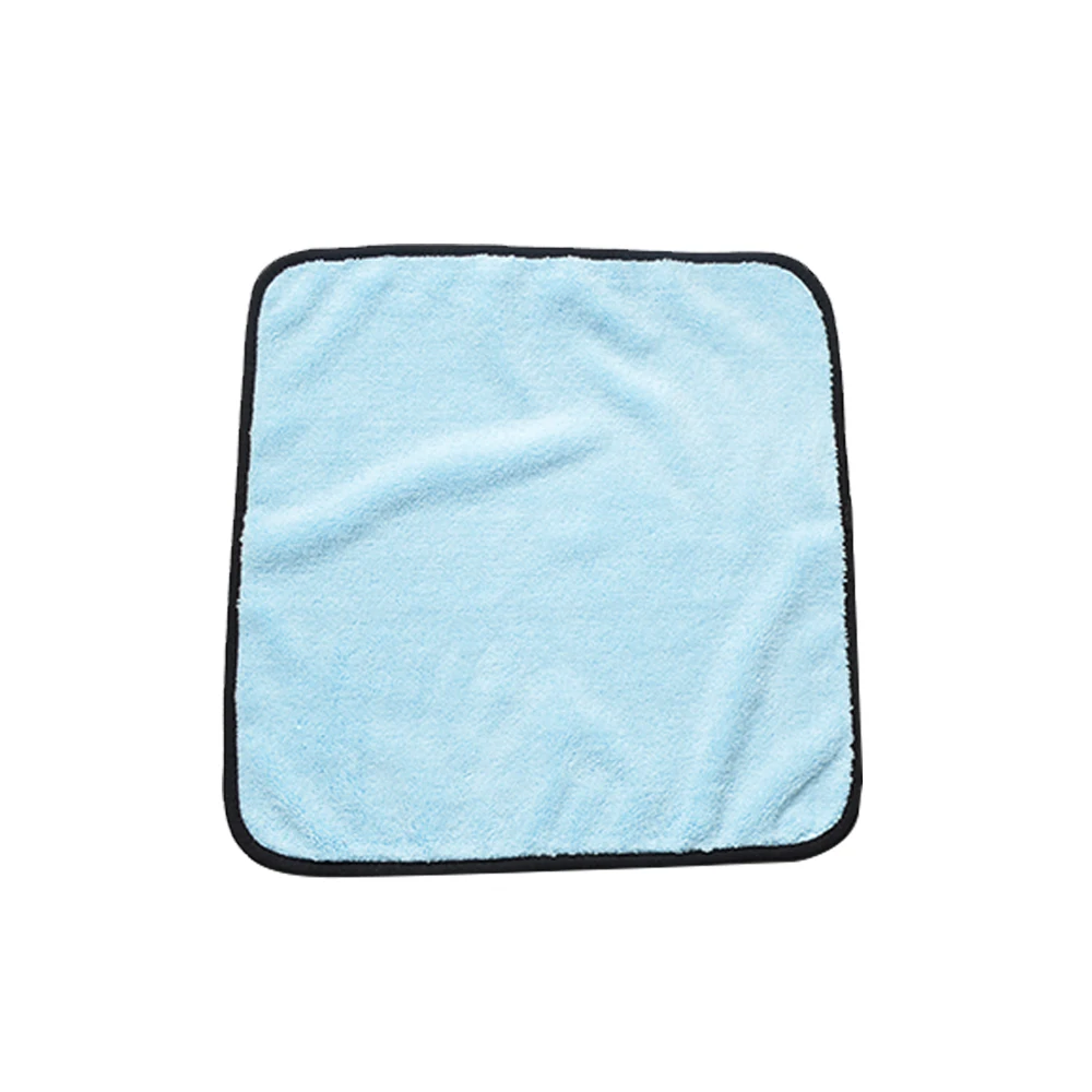 Супер абсорбирующее полотенце для мытья автомобиля из микрофибры, плотное полотенце для чистки автомобиля, сушильная ткань для ухода за автомобилем, чистящее полотенце, моющиеся салфетки 40*40 см - Цвет: Light Blue