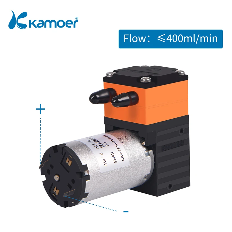 Kamoer 미니 고유량 다이어프램 액체 펌프, 실험실 및 폐수용, DC 모터 액체 압력, 3 Bar 62dB, 400ml/분 KLP01, 12V, 24V