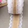 2m/Roll Linen Vintage Burlap Lace Table Runner Handmade Jute Burlap Band for Country Party Wedding Christmas Decoration ► Photo 3/4