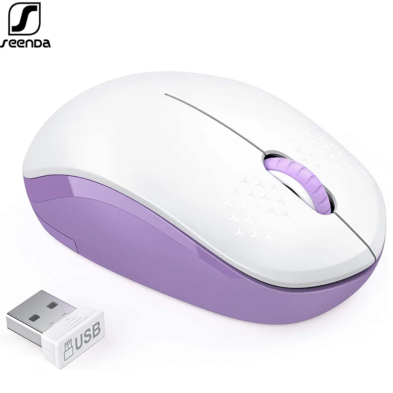 SeenDa USB Wireless Mouse for Computer 2.4G Noiseless Mouse with USB Receiver Slient Mice for PC Tablet Laptop Accessories desktop mouse