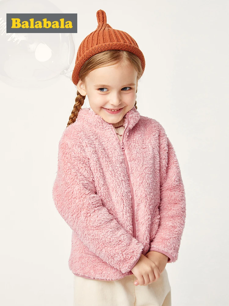 Most effective Girls outerwear autumn and winter 2019 new children's jacket clothing fleece casual warm jacket tid