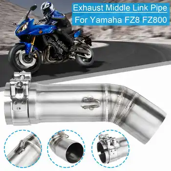 

200mm Motorcycle Exhaust Middle Pipe Middle muffler Connector Link Pipe Tube For Yamaha FZ8 FZ800 Stainless steel